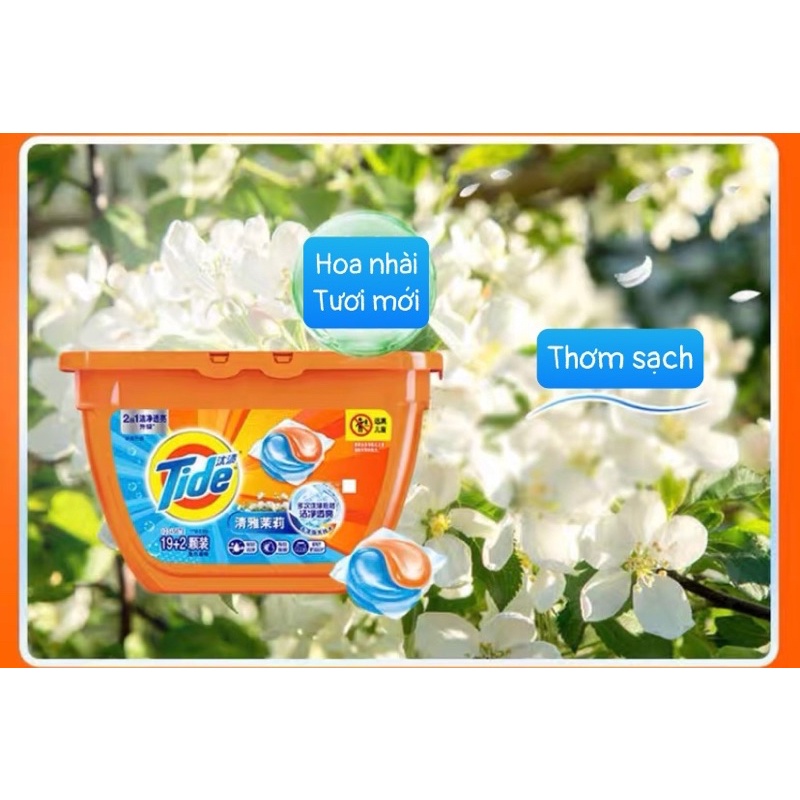 VIÊN GIẶT XẢ TIDE ,bền màu ,ít nhăn, lưu hương