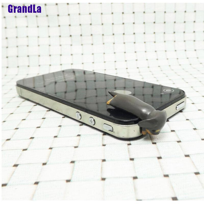 Nút Bịt Chống Bụi Lỗ Cắm Tai Nghe Điện Thoại 3.5mm Hình Chú Chó Dachshund Đáng Yêu