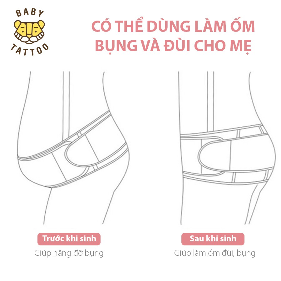 Đai Đeo Vai Đa Năng Cho Mẹ Bâu BABY TATTOO Chất Liệu Cotton Hỗ Trợ Cho Phụ Nữ Mang Thai, Có Thể Điều Chỉnh