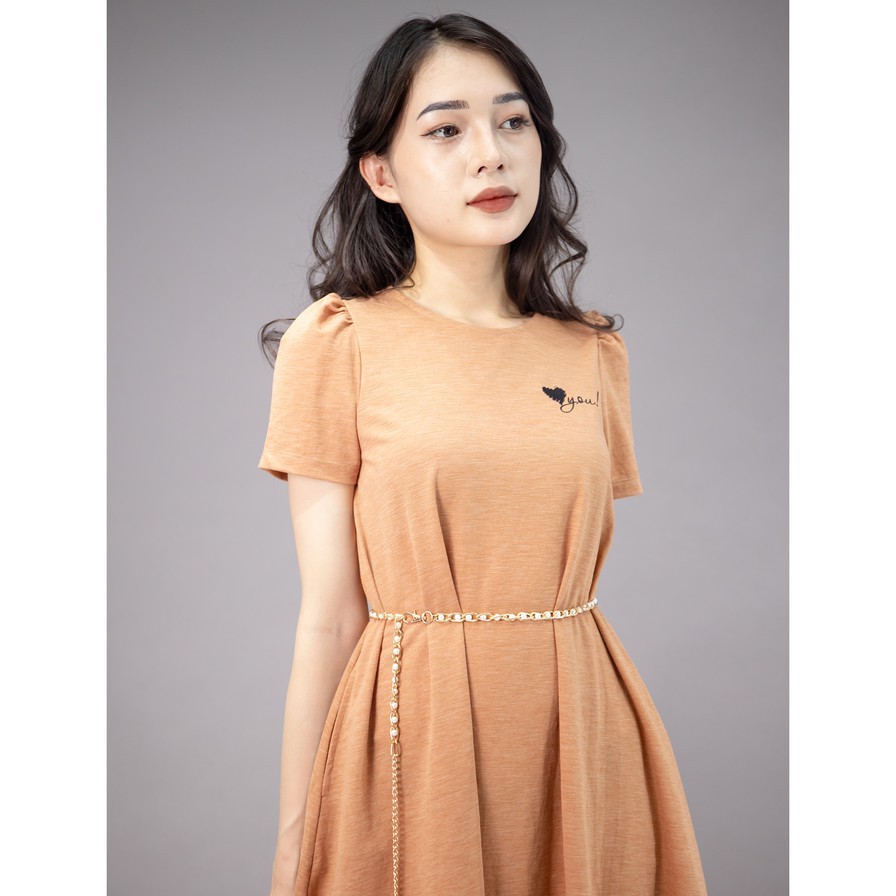 Đầm thun dáng suông Emspo, túi 2 bên, thêu chữ họa tiết DS4050