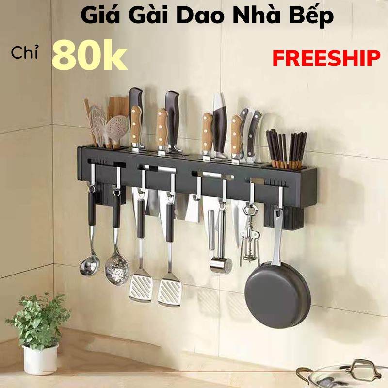 Giá Cài Dao, Giá Treo Đồ Nhà Bếp Bằng Inox Không Gỉ Tiện Dụng