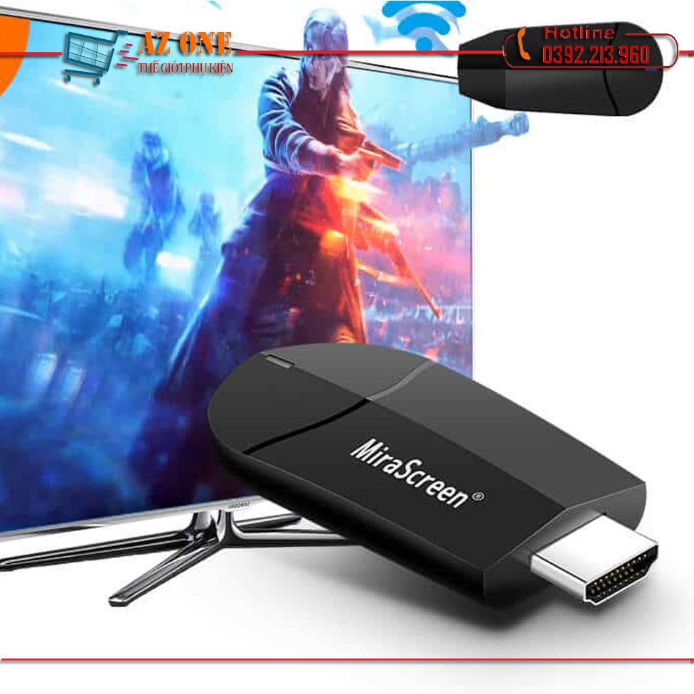 Thiết Bị HDMI Không Dây Kết Nối Điện Thoại Với TIVI FULL HD 4K 2.4 Ghz MiraScreen K6