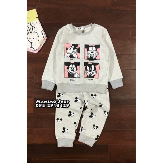 Bộ nỉ da cá bé gái