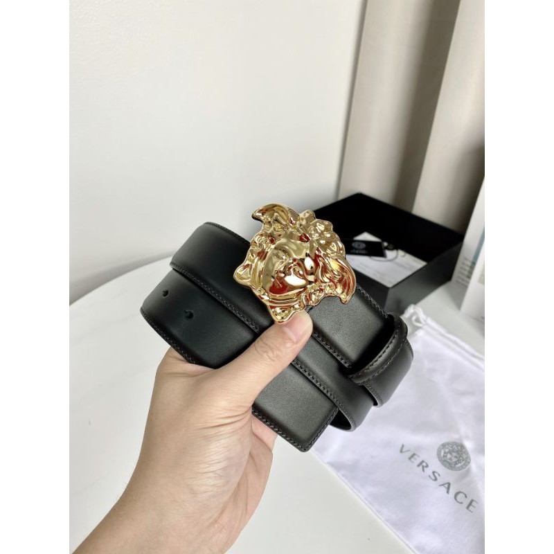 thắt lưng nam da thật cao cấp mặt khóa logo Medusa Versace