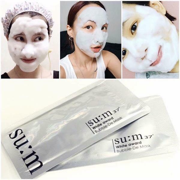 Combo 5 Mặt Nạ Sủi Bọt Thải Độc Trắng Da Sum37 Bright Award Bubble-De Mask