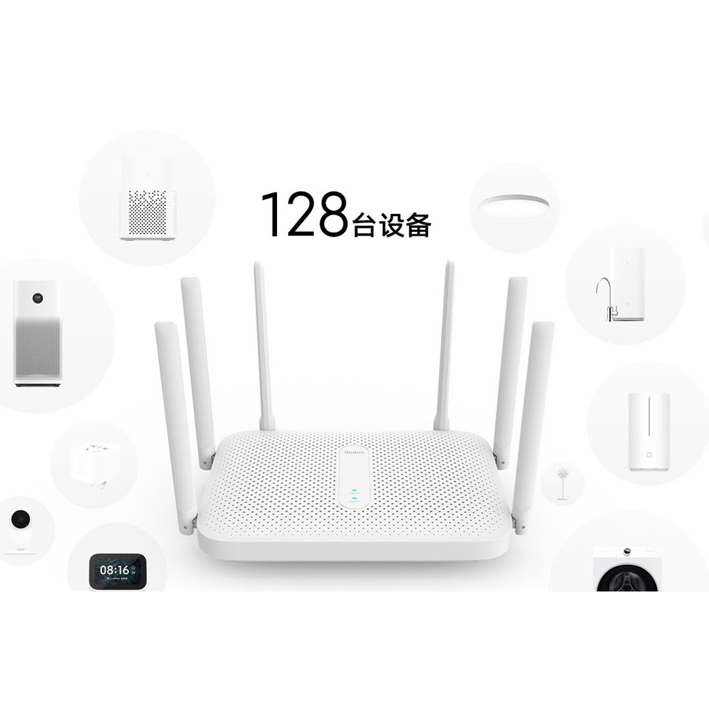 Bộ phát Wifi Router Redmi AC2100 ( 6 anten ) TRẮNG