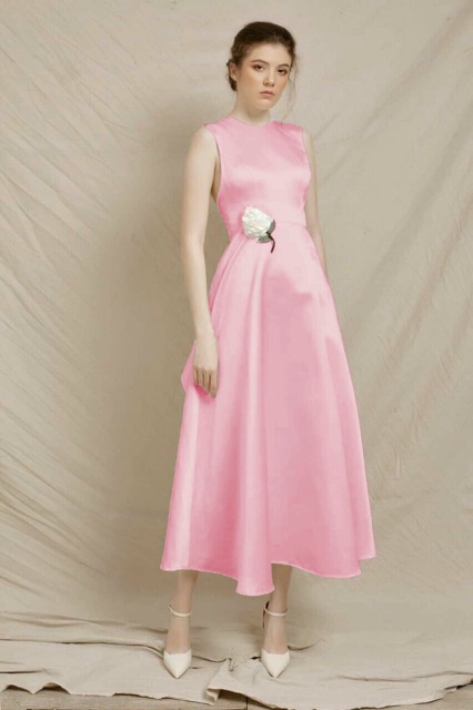 Đầm dự tiệc sát nách hở lưng phối bèo lưng TRIPBLE T DRESS - size M/L - MS210V