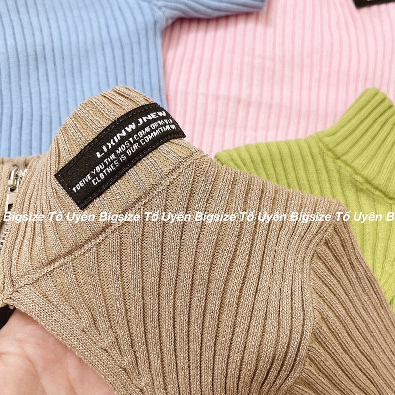 (T.U Bigsize 50-80kg) Áo Cộc Tay Khoá Cổ Khoét Ngực Dáng Ngắn Hàng QC