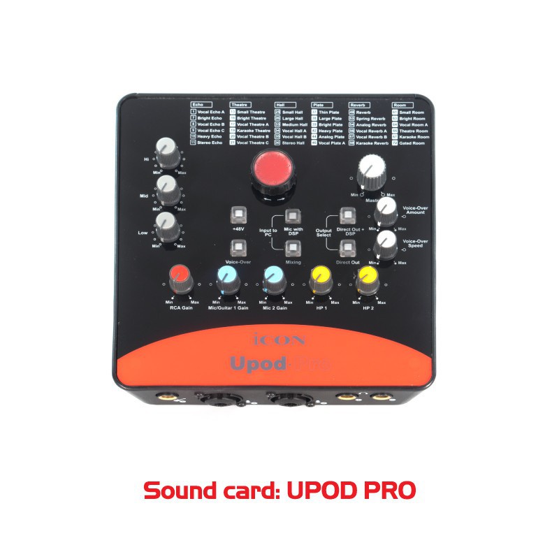 Bộ Mic Livestream Chính Hãng Đầy Đủ Sound Card Icon Upod Pro, Mic Takstar PC-K600, Tai Nghe TS-2260 &amp; Phụ Kiện Đi Kèm