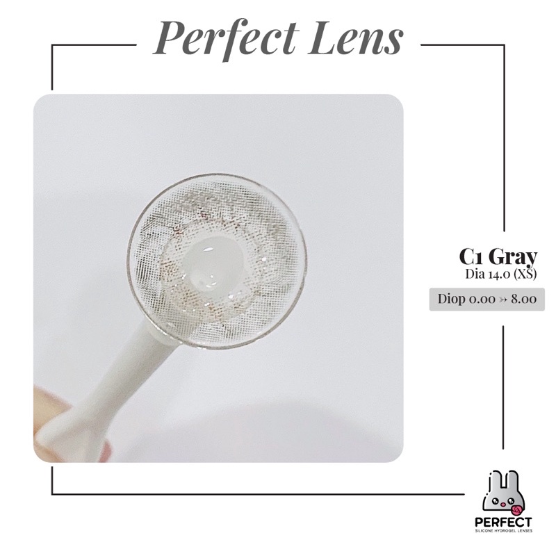 Lens Mắt , Kính Áp Tròng C1 GRAY Có Độ Cận và Không Độ , DIA 14.0 XS ,Cho Mắt Nhạy Cảm Giá Sale