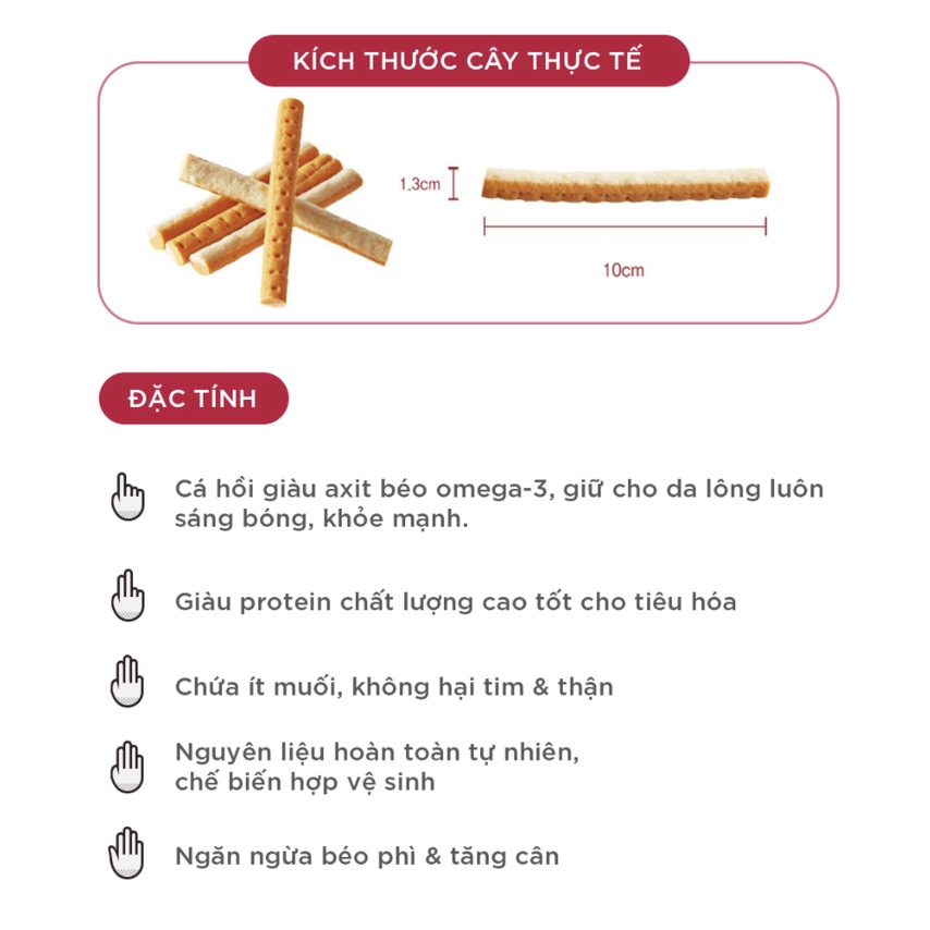 Phô mai cho chó que Bow wow stick jerky 50g, cheese que snack ăn vặt huấn luyện cún Con Mèo Xiêm