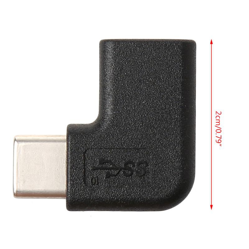 90 Degree Right Angle USB 3.1 Type C Male To Female USB-C Converter Adapter