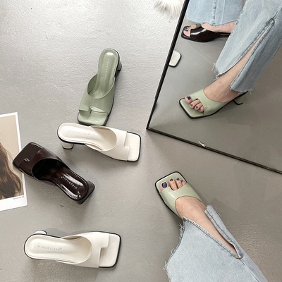 Dép Da Sỏ Ngón Cao 5p Hàng Quảng Châu Cao Cấp Sale Dư size 39 Hết Không Về Thêm Hàng