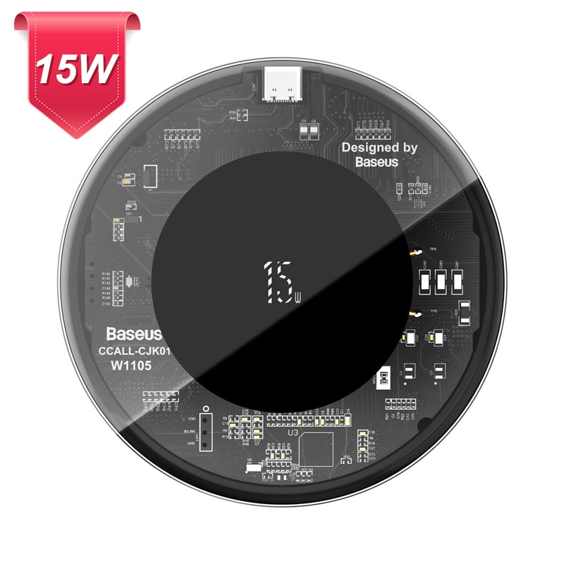 Đế Sạc Không Dây BASEUS Qi 15W Cho Iphone 11 Pro Xs Max/Samsung S20 Huawei Xiaomi