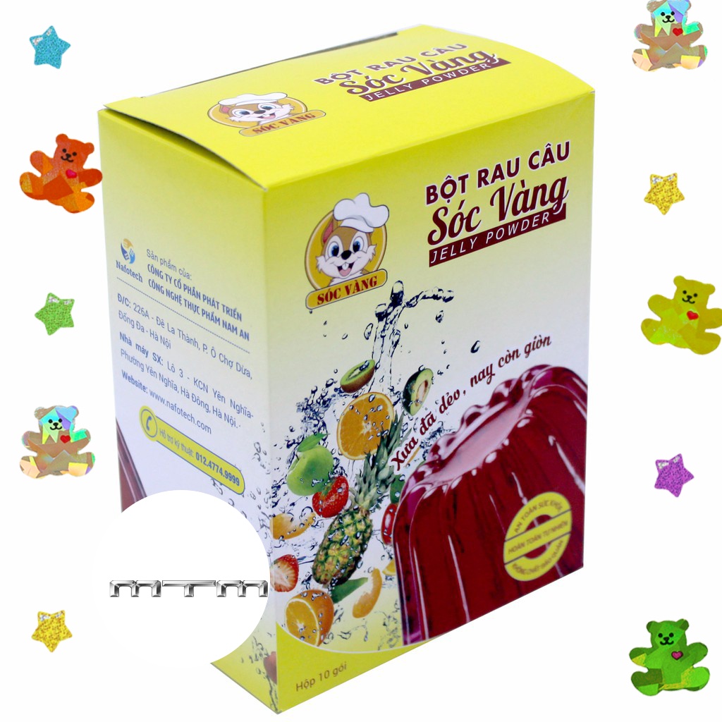 Bột Rau Câu Dẻo Giòn Sóc Vàng 120g