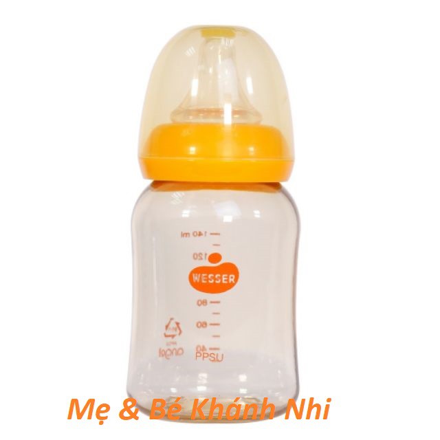 Bình Sữa Wesser PPSU 140ML - Bình Sữa Cổ Hẹp Wesser PPSU 140ML - Bình Sữa Cao Cấp Wesser PPSU 140ML