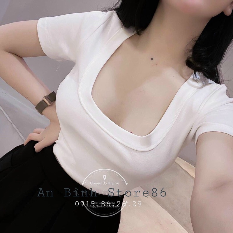 ÁO THUN XINH CỔ U CỰC CÁ TÍNH TU1