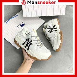 Giày thể thao nam nữ, giày sneaker mlb ny chunky đế nâu cao cấp