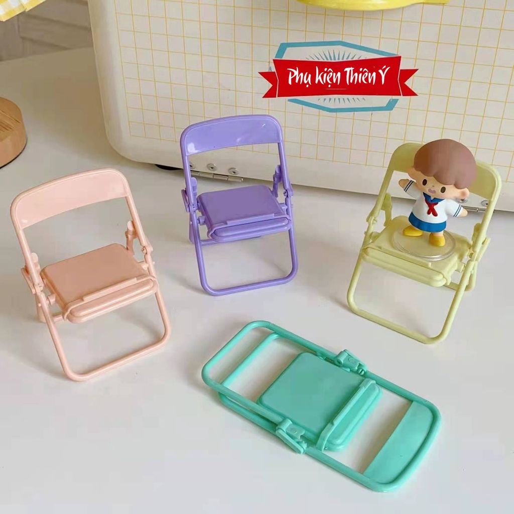 Giá đỡ điện thoại - Kệ điện thoại siêu xinh hình ghế gấp gọn - Phụ kiện điện thoại