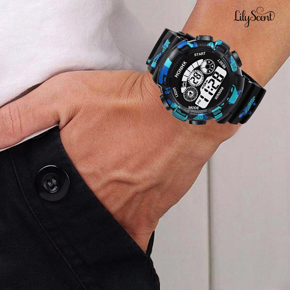 Đồng Hồ Điện Tử Họa Tiết Rằn Ri Thời Trang Cho Nam