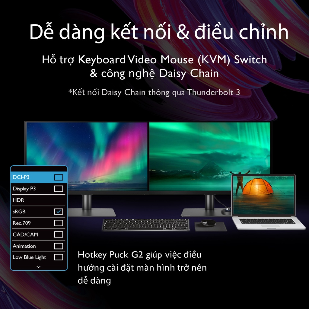 [MỚI] Màn hình đồ họa BenQ PD2725U 27 inch 4K UHD IPS 100% sRGB 95% P3 Thunderbolt 3 chuyên thiết kế đồ họa