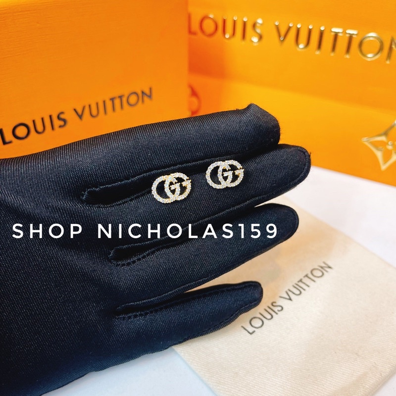 Bông tai hiệu GG mạ vàng