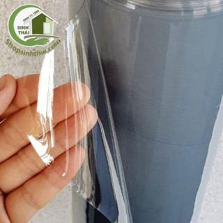 Màng nhựa PVC trong suốt loại cứng - kính nhựa làm tấm che, vách ngăn trong suốt - dày 0,3mm [ 1 mét x khổ 80cm ]