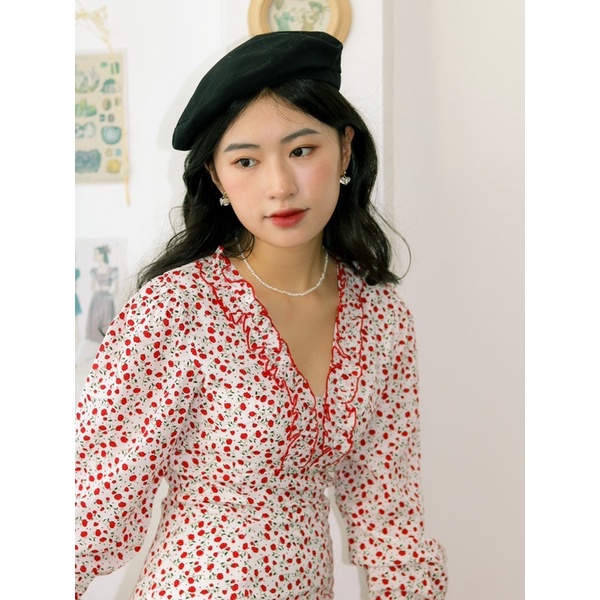 ARIUSTEES  - Đầm hoa nhí tay bồng Valentina Dress