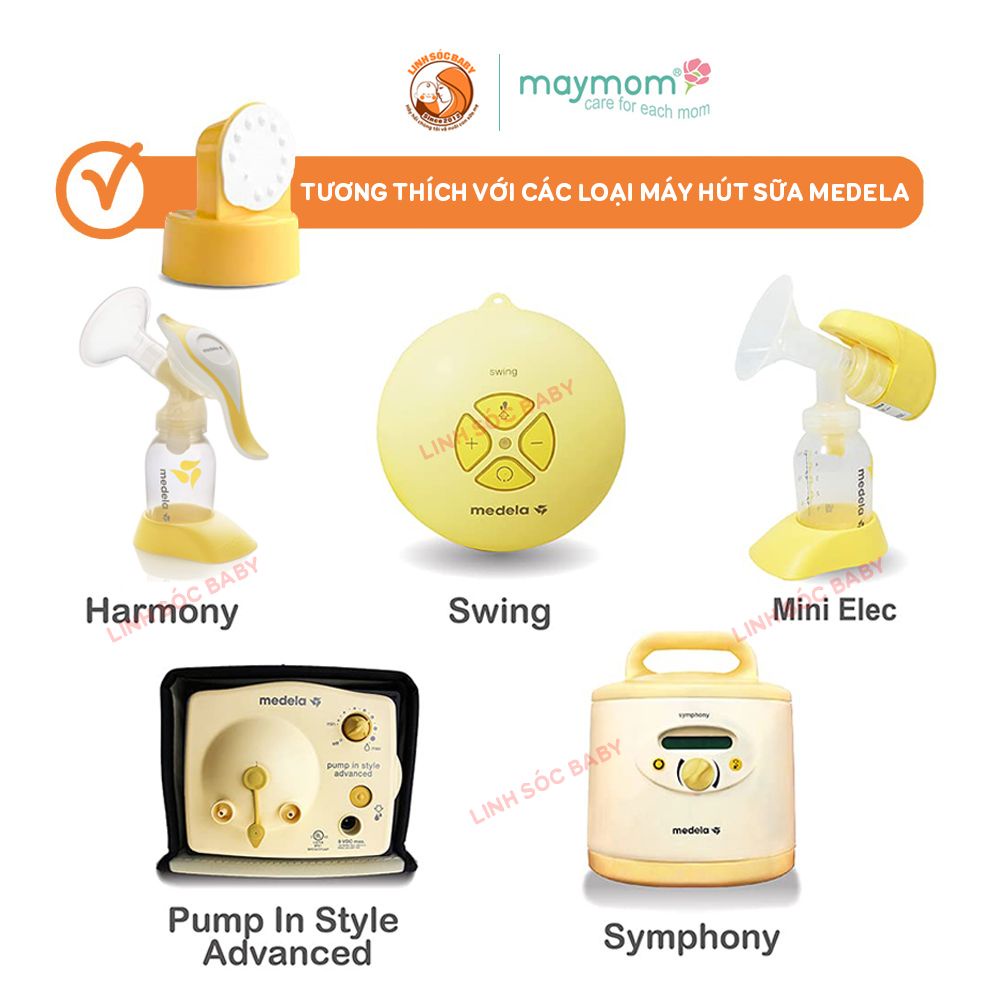 Van hút sữa Maymom dùng cho máy hút sữa Medela Pump, Harmony, Swing, Mini Electric, Symphony