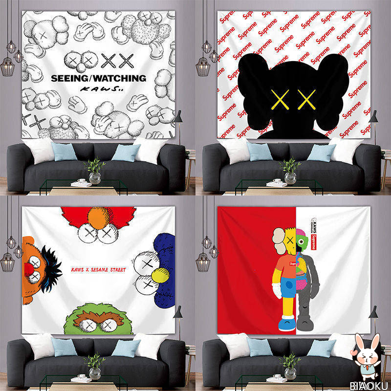 Tấm thảm treo tường trang trí in hình Kaws