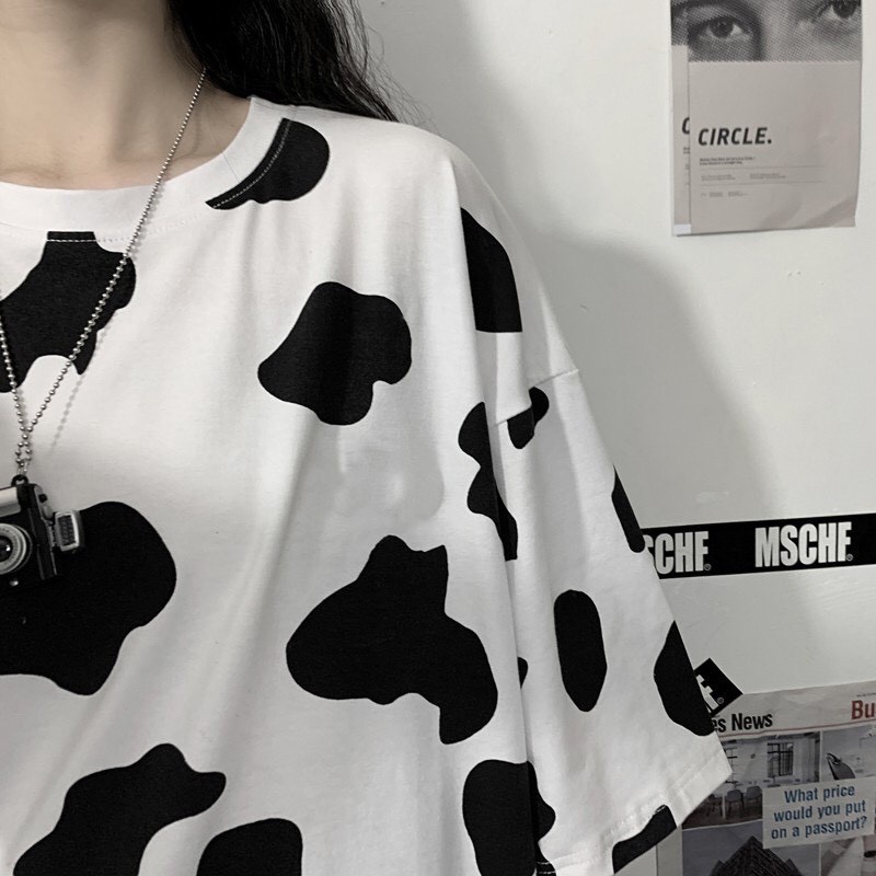Áo thun Bò Sữa nam nữ tay lỡ form rộng DÁNG UNISEX màu trắng Hottrend basic tee phông oversize streetwear