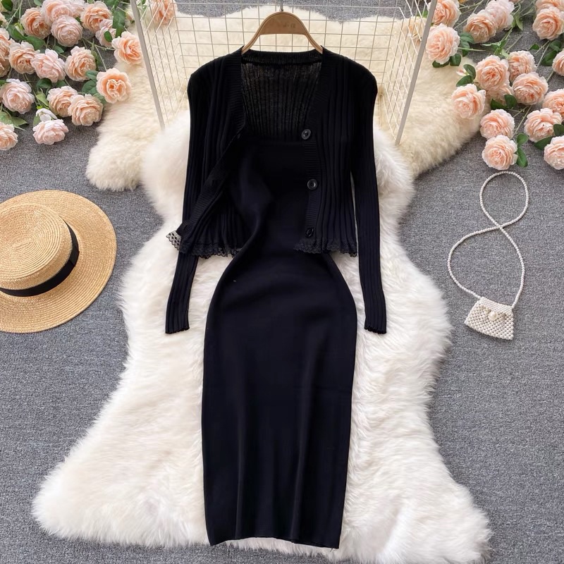 Set váy len thu đông