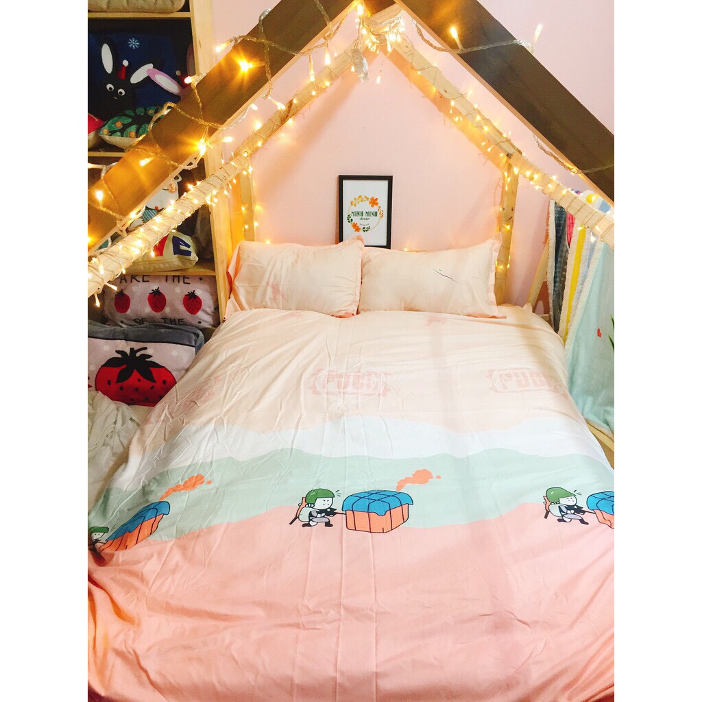 set chăn ga gối hình cu shin Minhminh decor