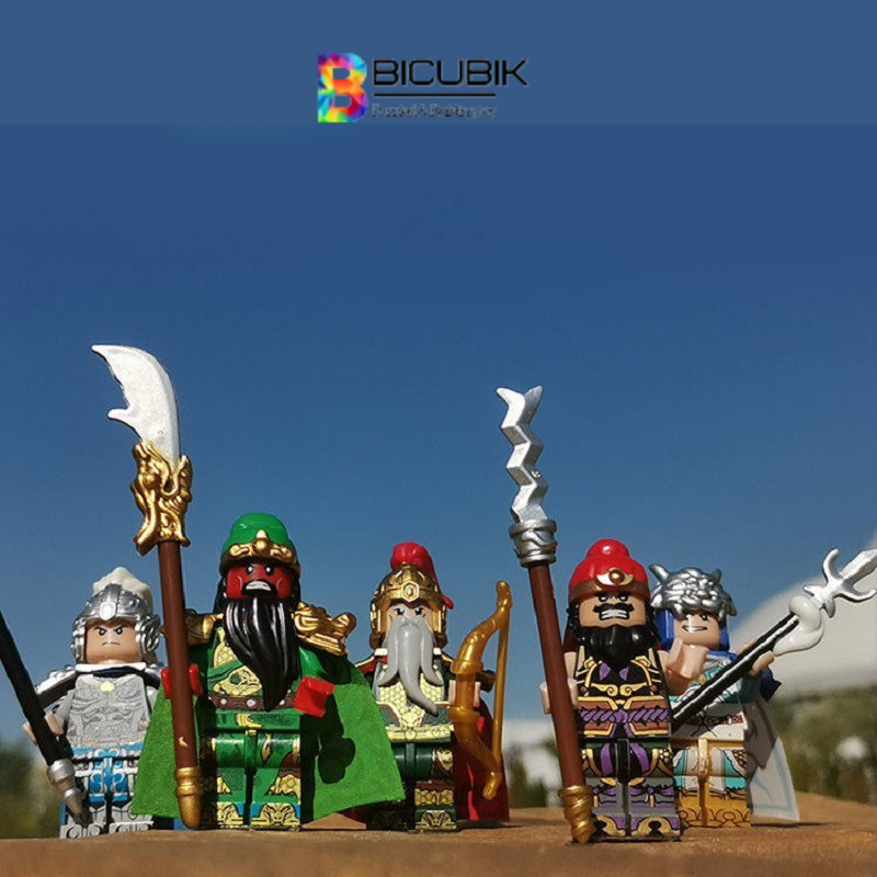 Combo 5 Xếp Hình Minifigures Ngũ Hổ Tướng Tam Quốc : Quan Vũ - Triệu Vân - Trương Phi - Hoàng Trung - Mã Siêu