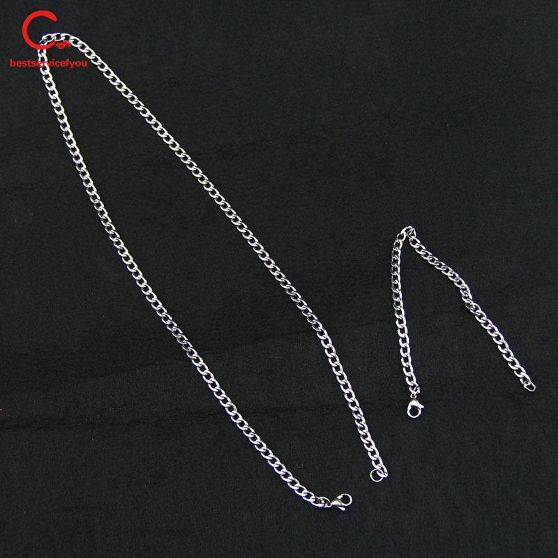 Set vòng tay + vòng cổ mắt xích cá tính ấn tượng cho nam