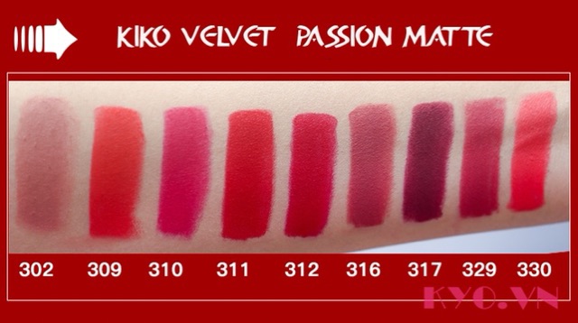 Son Môi Kiko Velvet Passion Matte Lipstick