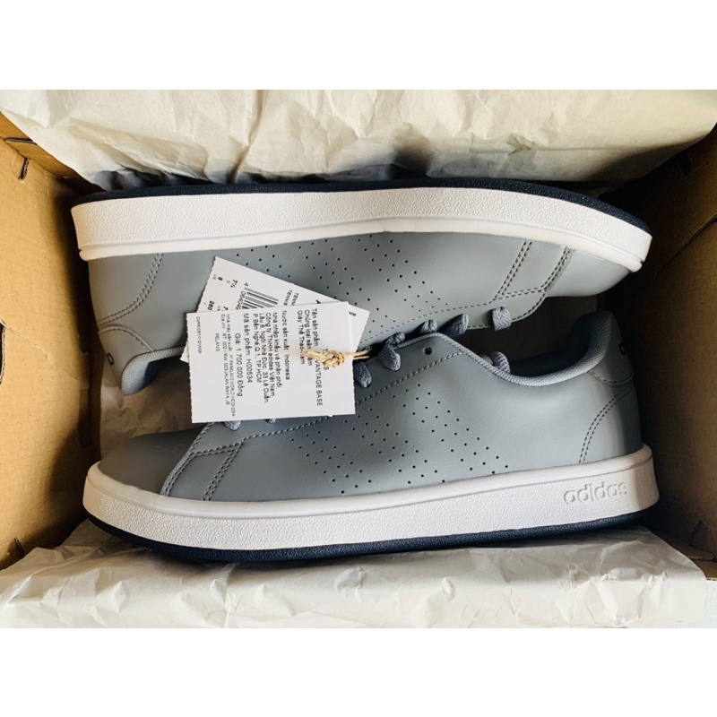 Giày Adidas Chính hãng Grand Court Royal Blue - Advantage Grey hàng Authentic full box
