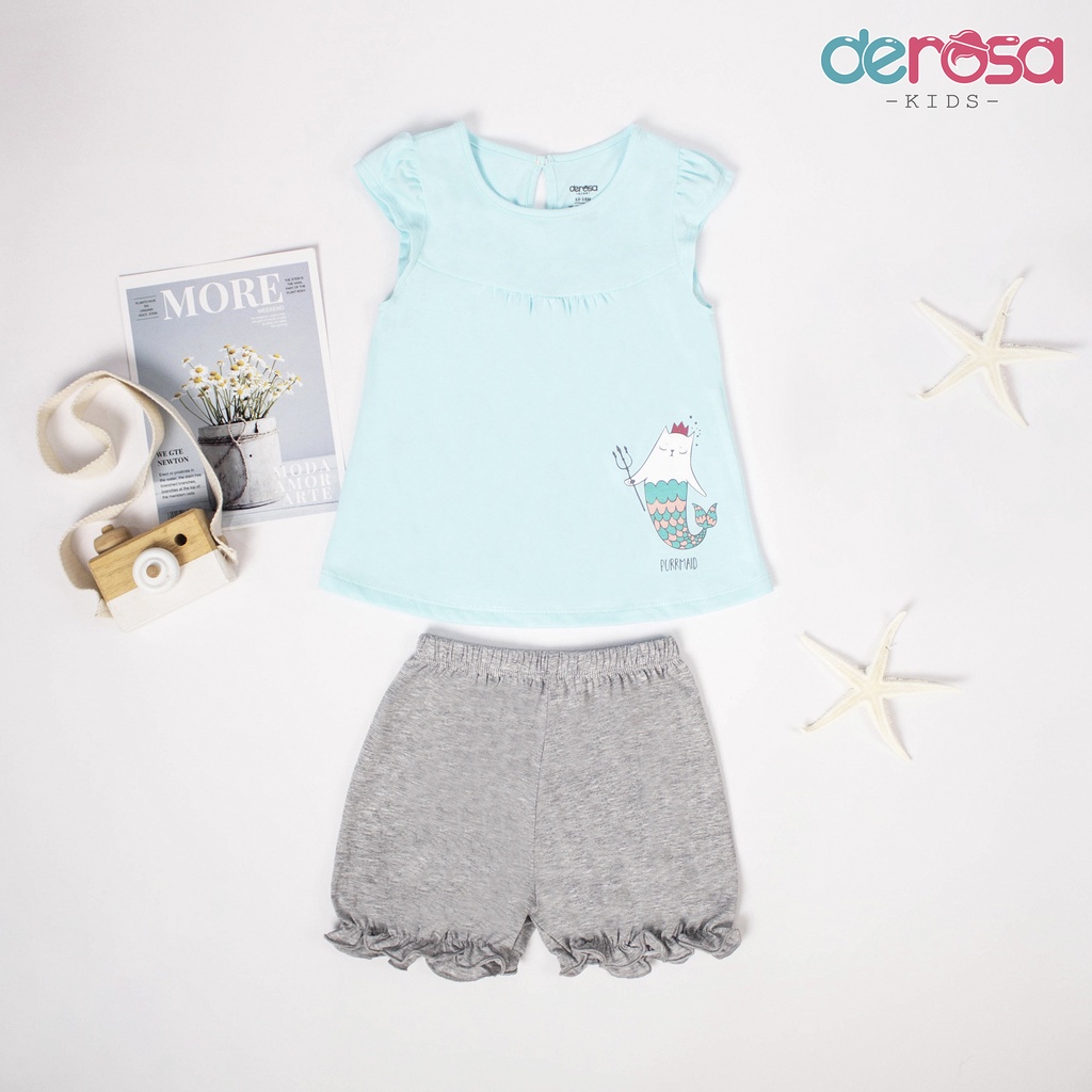 Bộ quần áo cho bé DEROSA KIDS đồ bộ bé gái 6 tháng - 3 năm 408-409