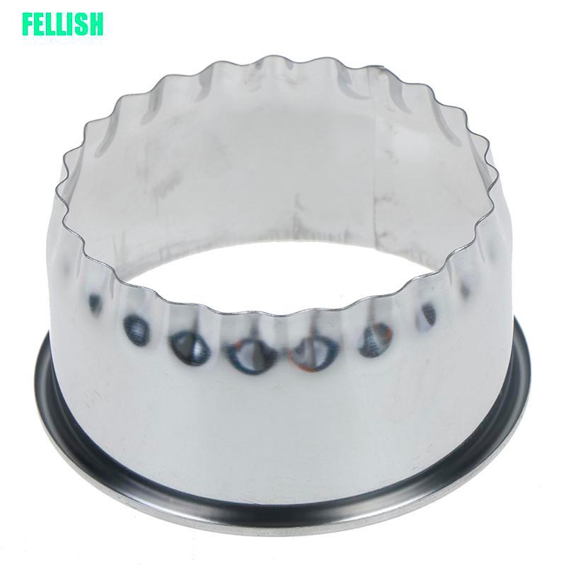Set 3 Dụng Cụ Cắt Bột Làm Bánh Bằng Thép Không Gỉ Hình Tròn / Bông Hoa Tiện Dụng