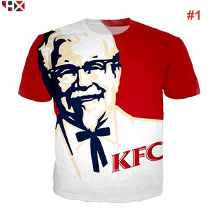 Áo thun CLOOCL in họa tiết KFC 3D hợp thời trang cho nam