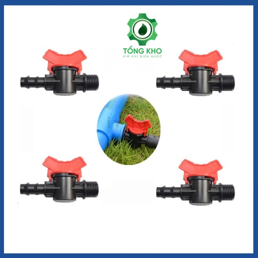 Van khóa ren LDPE 16mm x 1/2 - Van khóa 1 đầu ren 21mm, 1 đầu ra ống LDPE 16mm - Tổng kho kim khí điện nước