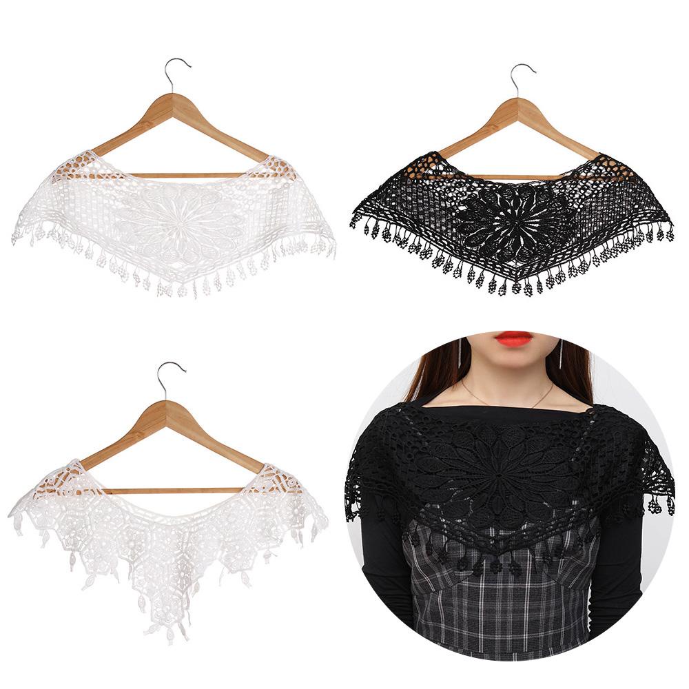 Okdeals Áo Choàng Dệt Kim Ngắn Khoét Rỗng Phối Ren