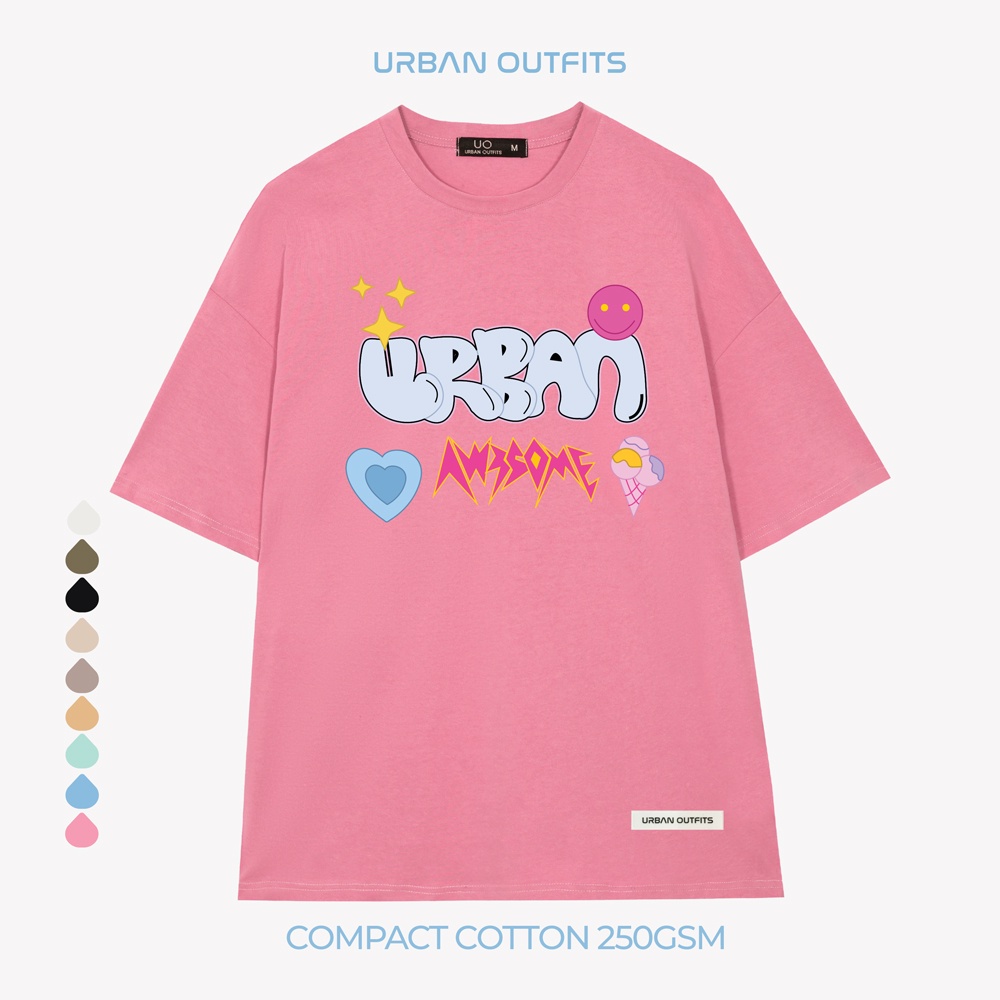 Áo Thun Tay Lỡ Form Rộng URBAN OUTFITS ATO145 Local Brand In Hình ver 2.0 Chất Vải 95% Compact Cotton 250GSM