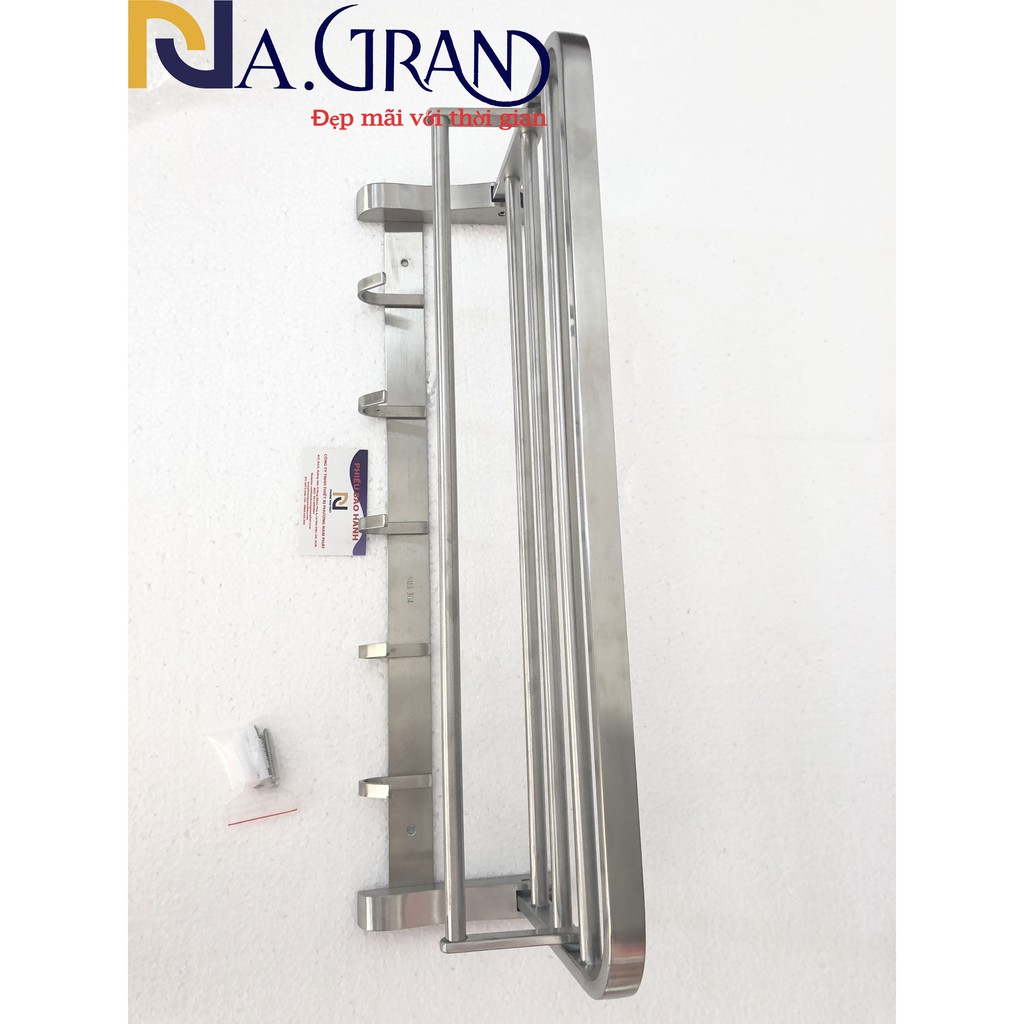 [GẬP LÊN GẬP XUỐNG ĐƯỢC] Máng Khăn Tắm Thanh Treo Khăn ĐA NĂNG 100% INOX 304 MKT6 sáng bóng chắc chắn