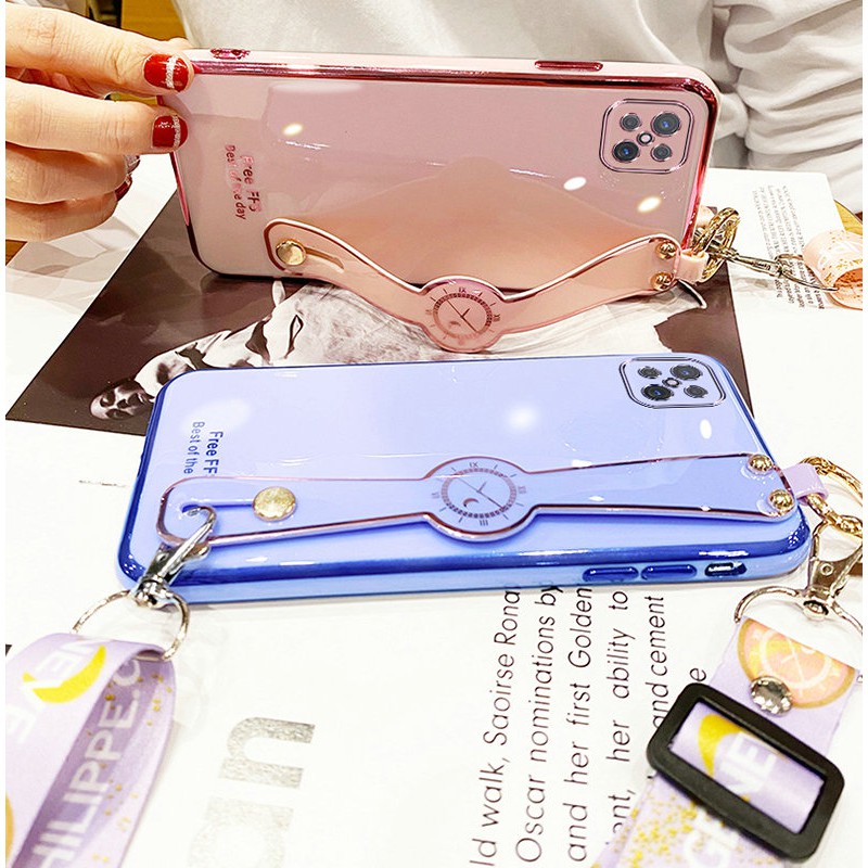 Ốp điện thoại có dây móc tay dành cho Samsung A71 A51 A50 A30s A10 S20+ Ultra S10+ S9+ Note10+ 9 8 M11 A11 6D | BigBuy360 - bigbuy360.vn