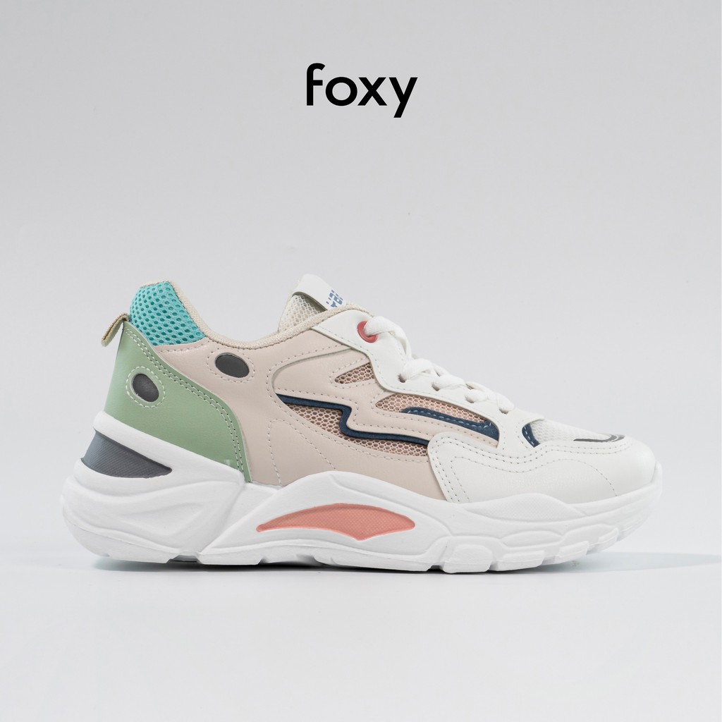 Giày Thể Thao Sneaker Nữ FOXY Form Cá Tính Đế Tăng Chiều Cao Phối Màu Hàn Quốc - FOX008