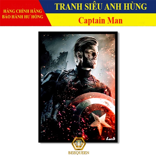 [MS51-75] Tranh Siêu Anh Hùng Captain Man - Tranh Treo Tường  Captain Man