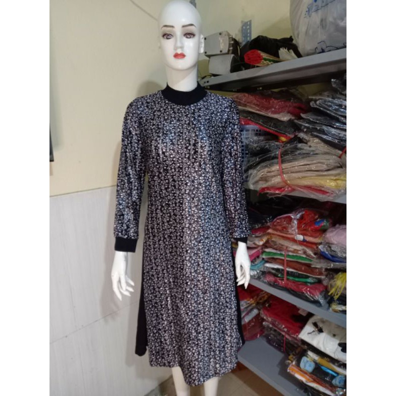 Sale Hàng Nhập Đầm Suông Nhung Cao cấp