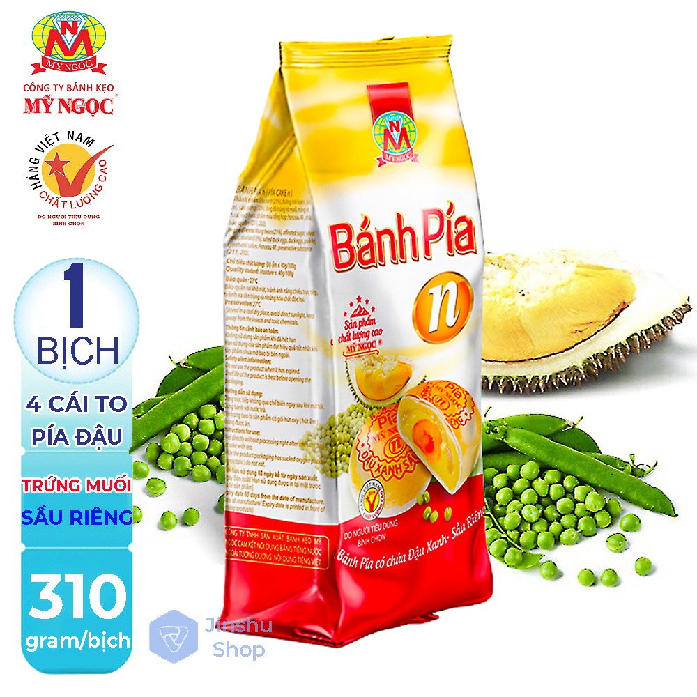 01 Cây x 04 cái (300gr) Bánh pía N sầu riêng trứng muối cao cấp Mỹ Ngọc (Date : 60 ngày)