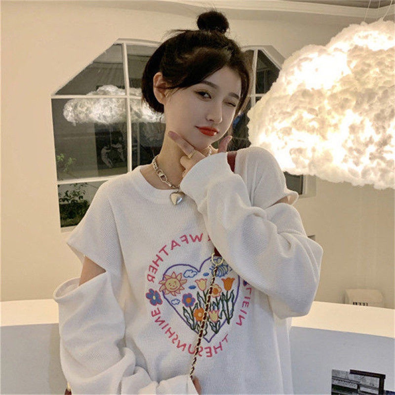 Autumn and winter large size trendy brand zipper sweater autumn long-sleeved top women's Korean version loose coat trendy